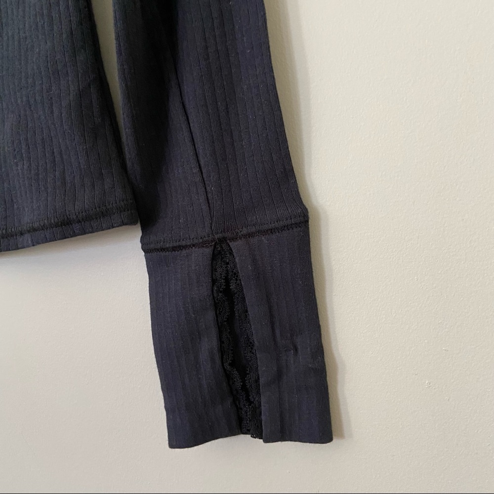 NWT-Free People Lace Layering Long Sleeve Top - Picture 8 of 11